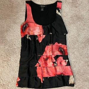 White House Black Market ruffled tank